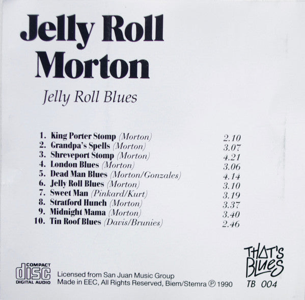 Jelly Roll Morton : Jelly Roll Blues (CD, Comp)