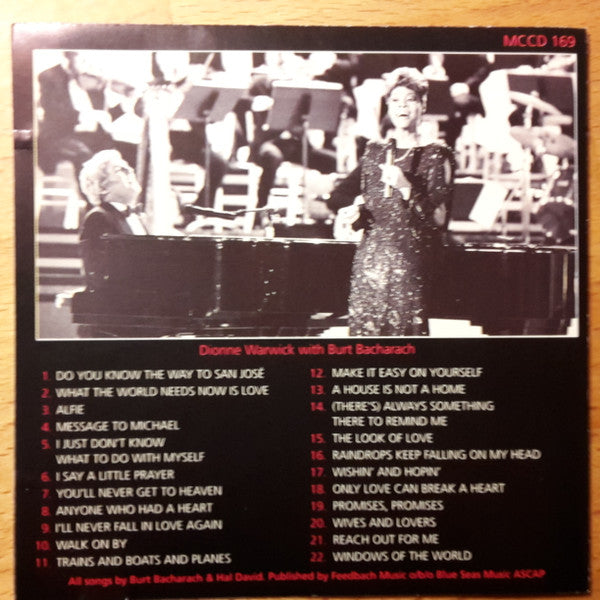 Dionne Warwick : Dionne Warwick Sings The Bacharach & David Songbook  (CD, Comp, Ltd)