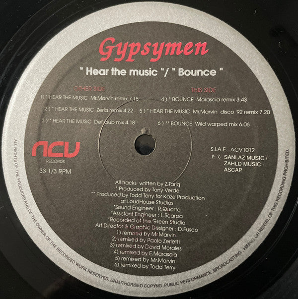Gypsymen : Hear The Music / Bounce (12")