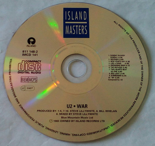 U2 : War (CD, Album, RE)