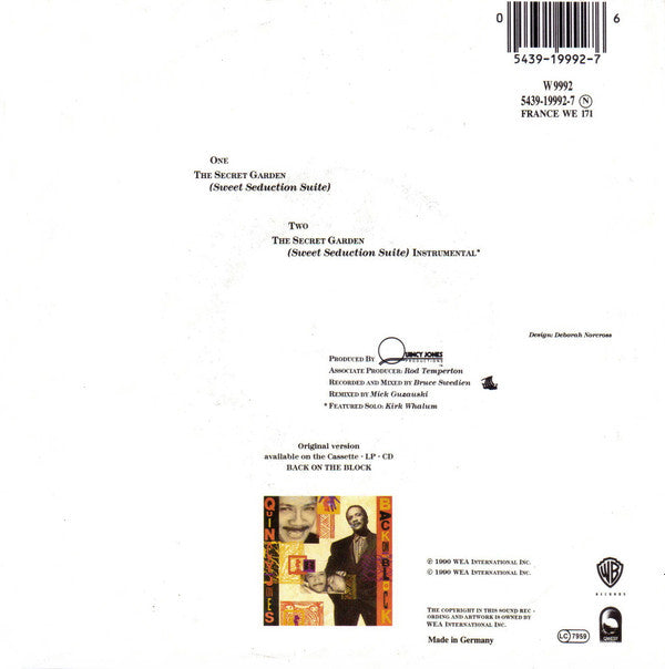 Quincy Jones : The Secret Garden (Sweet Seduction Suite) (7", Single)