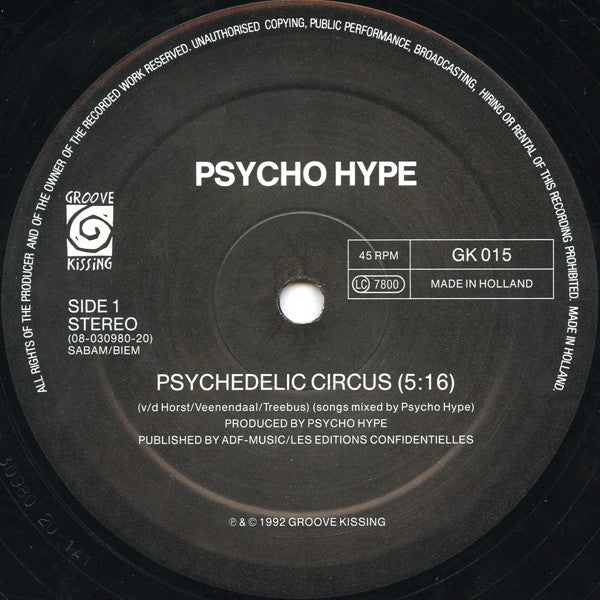 Psycho Hype : Psychedelic Circus (12")