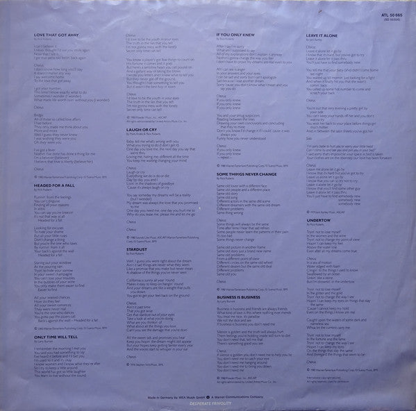 Firefall : Undertow (LP, Album)