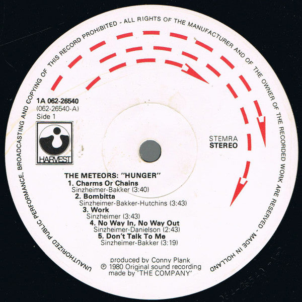 The Meteors : Hunger (LP, Album)