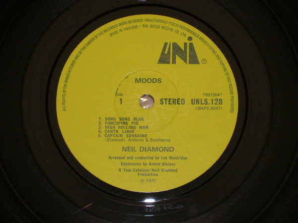 Neil Diamond : Moods (LP, Album, Yel)