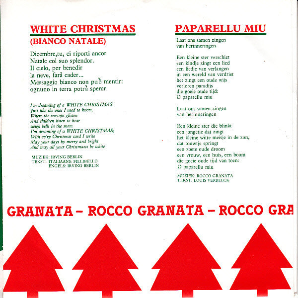 Rocco Granata : White Christmas (Bianco Natale) (7", Single)
