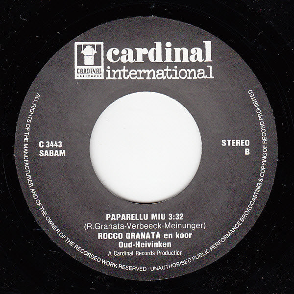 Rocco Granata : White Christmas (Bianco Natale) (7", Single)