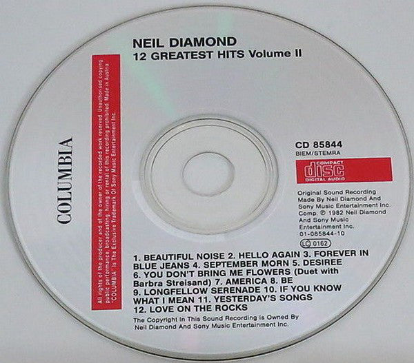 Neil Diamond : 12 Greatest Hits Vol. II (CD, Comp, RE)