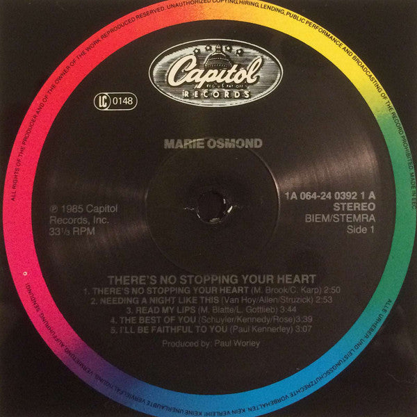 Marie Osmond : There's No Stopping Your Heart (LP, Album)