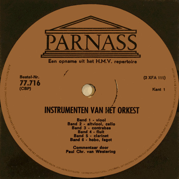 Various : Instrumenten Van Het Orkest (LP)