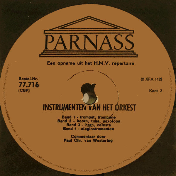 Various : Instrumenten Van Het Orkest (LP)