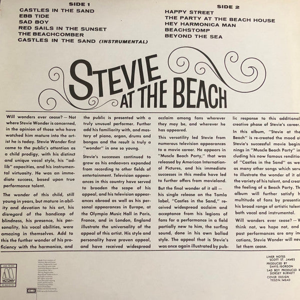Stevie Wonder : Stevie At The Beach (LP, RE)