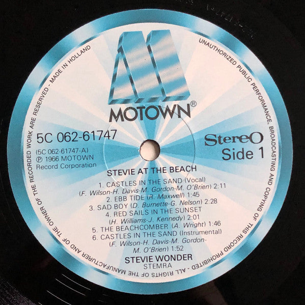 Stevie Wonder : Stevie At The Beach (LP, RE)