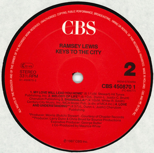 Ramsey Lewis : Keys To The City (LP, Album)
