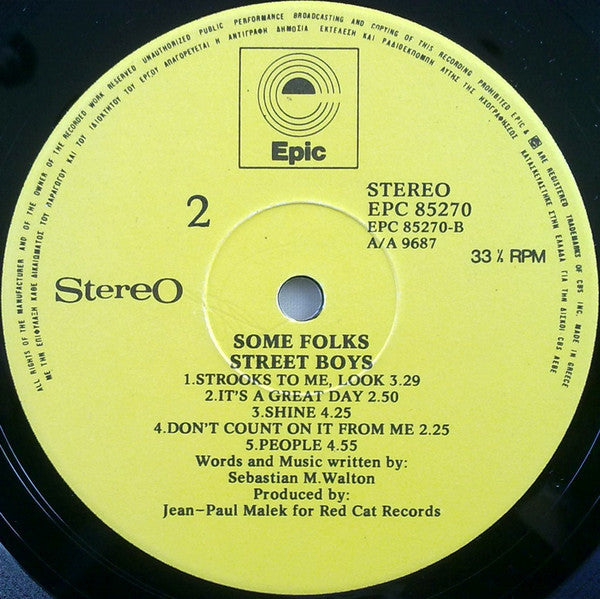Street Boys : Some Folks (LP, Album)