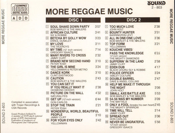 Various : More Reggae Music (2xCD, Comp)