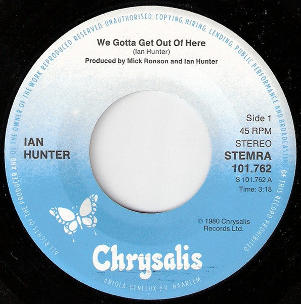 Ian Hunter : We Gotta Get Out Of Here (7", Single)
