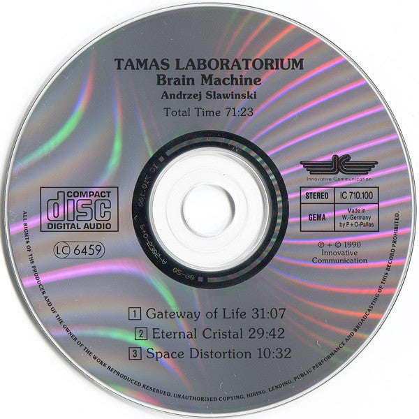 Tamas Laboratorium : Brain Machine (CD, Album)