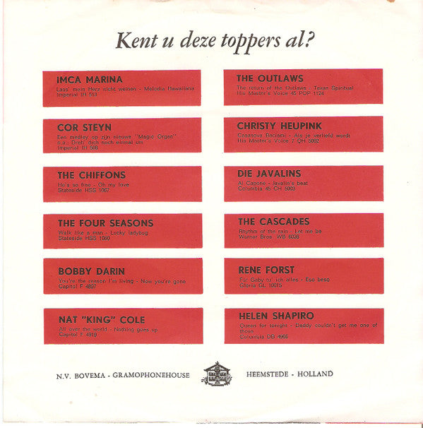 Peter, Paul & Mary : Blowin' In The Wind (7", Single)