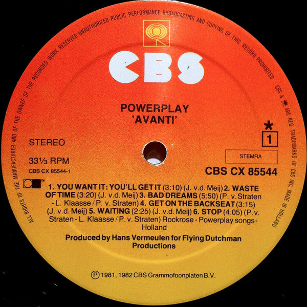 Powerplay (4) : Avanti (LP, Album)