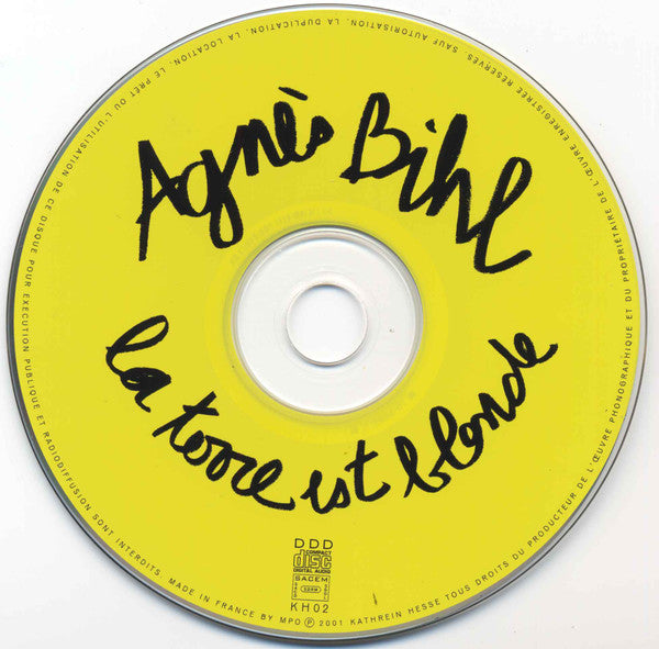 Agnès Bihl : La Terre Est Blonde (CD, Album)
