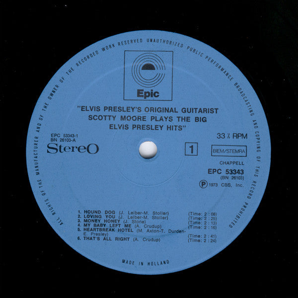 Scotty Moore : Elvis Presley's Original Guitarist Scotty Moore Plays The Big Elvis Presley Hits (LP)