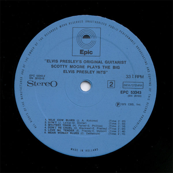 Scotty Moore : Elvis Presley's Original Guitarist Scotty Moore Plays The Big Elvis Presley Hits (LP)