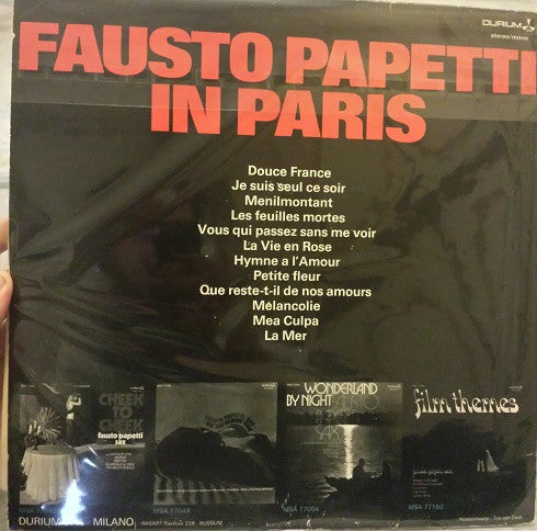 Fausto Papetti : Fausto Papetti In Paris (LP, Album)
