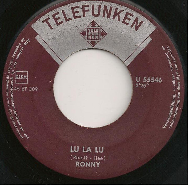 Ronny (4) : Oh My Darling Caroline (7", Single)
