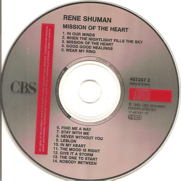 René Shuman : Mission Of The Heart (CD, Album)