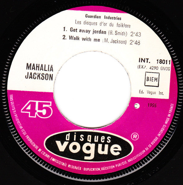 Mahalia Jackson : In The Upper Room (7", EP, Mono)