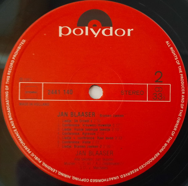 Jan Blaaser : Bramen Zoeken (LP, Album)