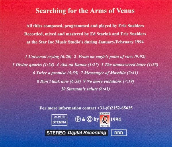 Eric Snelders : Searching For The Arms Of Venus (CD, Album)