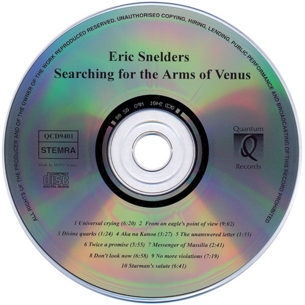 Eric Snelders : Searching For The Arms Of Venus (CD, Album)