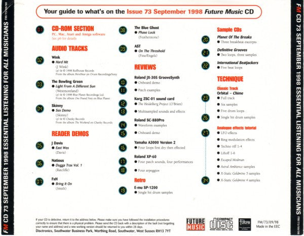 Various : FMCD September 1998 (CD-ROM, Enh)