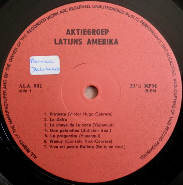 Victor Hugo Cabrera : Informasie Aksie De Andere Latijns-Amerikaanse Muziek (LP)