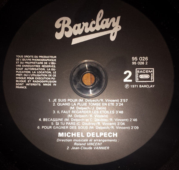 Michel Delpech : Michel Delpech (LP, Comp, RE)