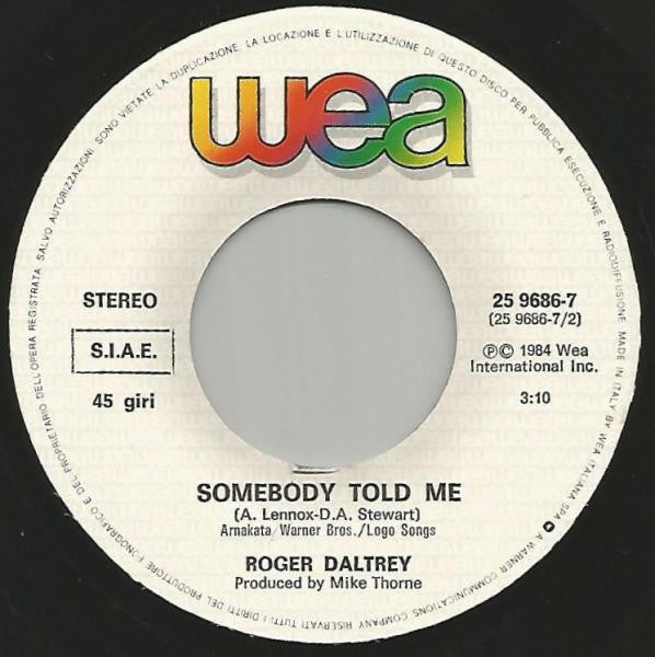 Roger Daltrey : Walking In My Sleep (7")