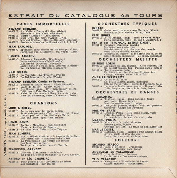 Henri Génès : 1 - Tire L'aiguille (7", EP, Mono, RE)