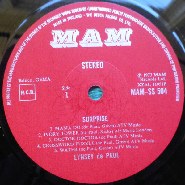 Lynsey De Paul : Surprise (LP, Album, Gat)
