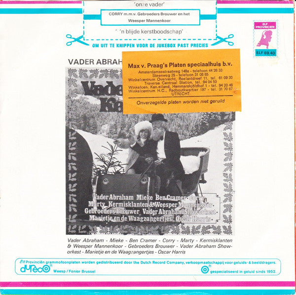 Corry Konings m.m.v. Gebroeders Brouwer En Het Weesper Mannenkoor : Onze Vader (7", Single)