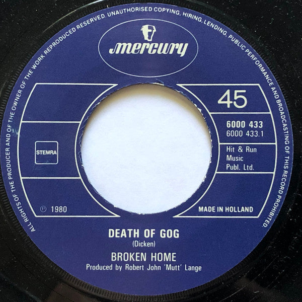 Broken Home (2) : Death Of Gog (7")
