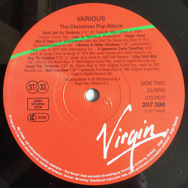 Various : The Christmas Pop Album (LP, Album, Comp)