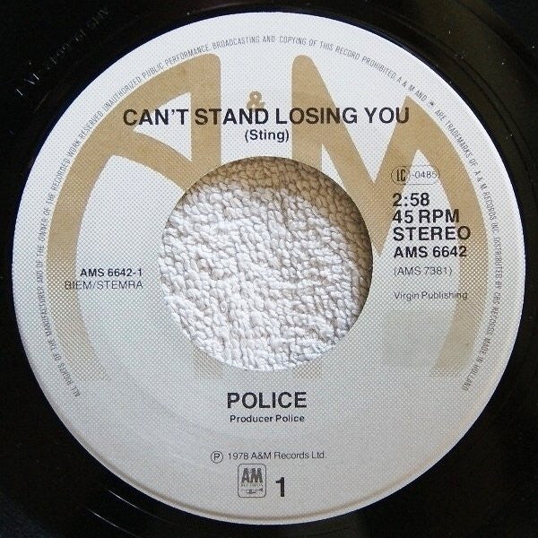 The Police : Can't Stand Losing You (7", Single)