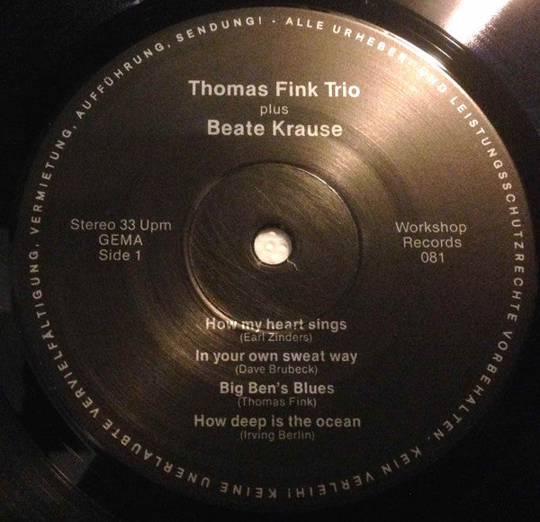 Thomas Fink (2), Rainer Glas, Rudi Roth & Beate Krause : A Waltz For Bill (LP, Album)