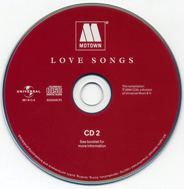 Various : Motown Love Songs (2xCD, Comp)