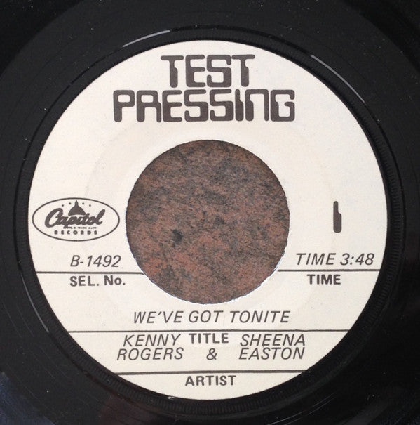 Kenny Rogers & Sheena Easton : We've Got Tonite (7", TP)