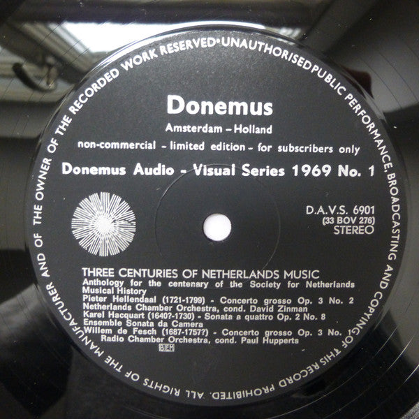 Various : 3 Centuries Of Netherlands Music - 3 Eeuwen Nederlandse Muziek (LP, Album, Ltd)