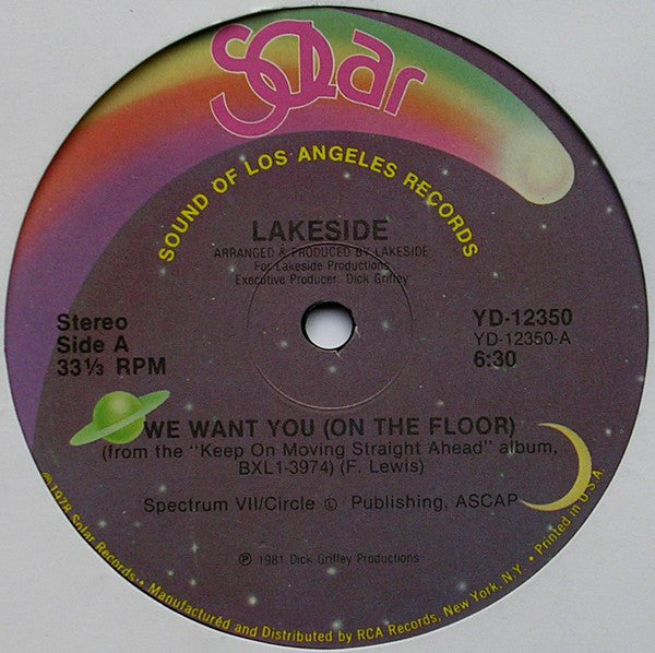 Lakeside : We Want You (On The Floor) (12", Single)