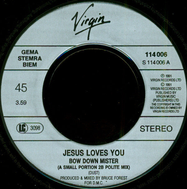 Jesus Loves You : Bow Down Mister (7", Single)